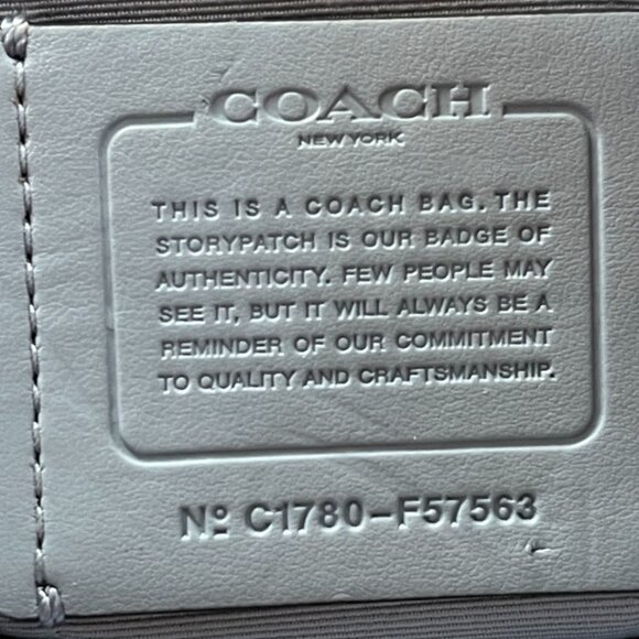 Coach Leather Small 2-way Handbag Baby Blue - Picture 12 of 12